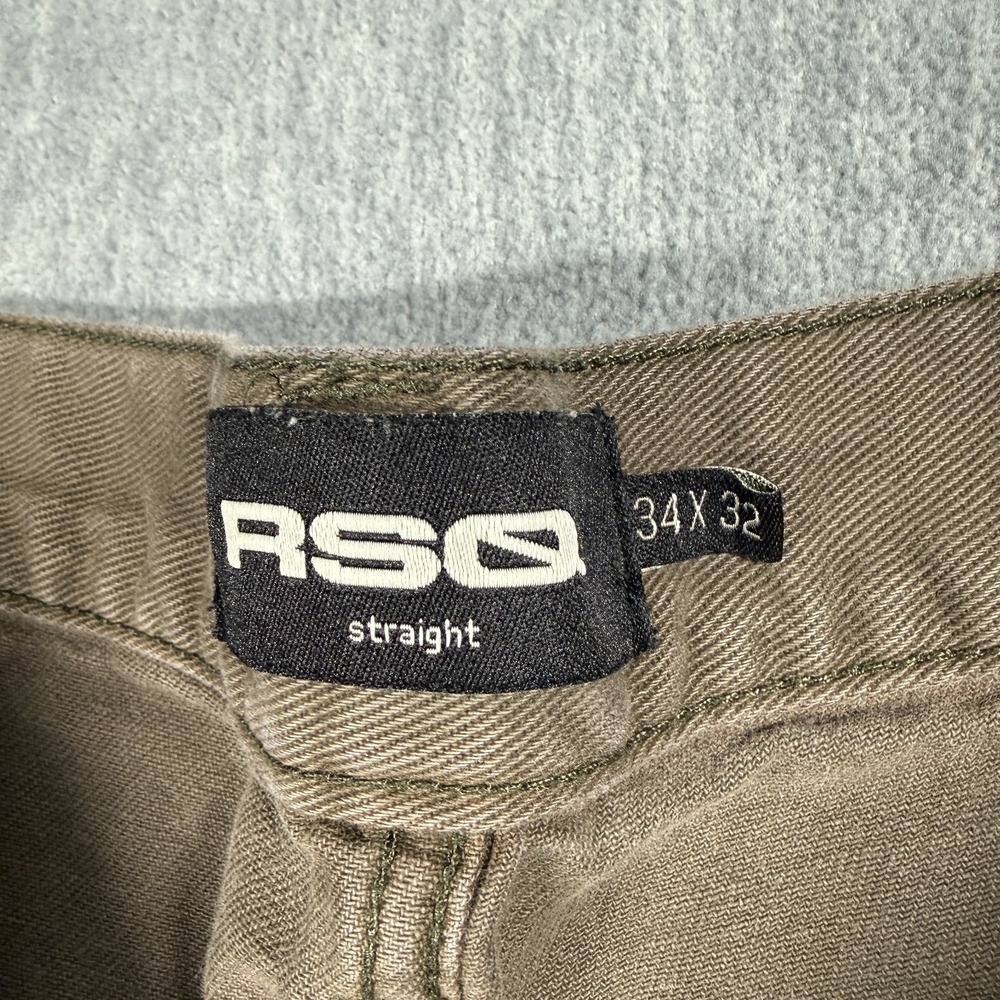 RSQ Pants Men 34x32 Brown Straight Carpenter Utility Work Denim Casual Cotton - Picture 3 of 10